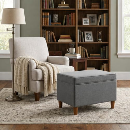 HomePop 24" Storage Ottoman - Gray - color: Gary