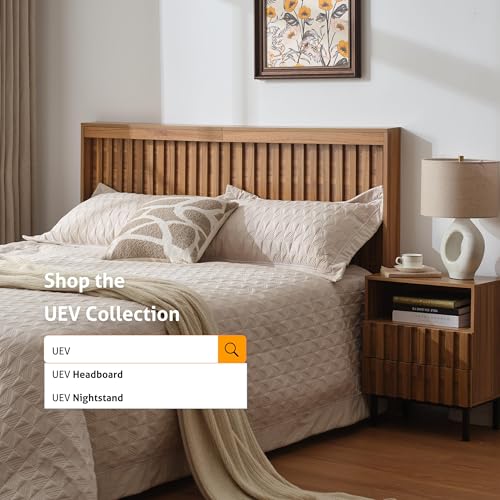Headboard with Light Elegant Wood Design (Wooden, Queen) | 62.6 Inch Wide Headboard Only, Fluted Panel, Modern Farmhouse, Wall Mounted, Wingback - color: Natural Wood, size: Queen (U.S. Standard)