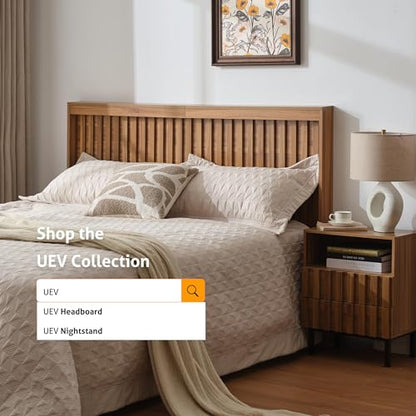 Headboard with Light Elegant Wood Design (Wooden, Queen) | 62.6 Inch Wide Headboard Only, Fluted Panel, Modern Farmhouse, Wall Mounted, Wingback - color: Natural Wood, size: Queen (U.S. Standard)