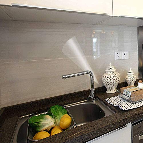 Clear Contact Paper Oil Proof Waterproof Wallpaper for Kitchen Backsplash | Self Adhesive Vinyl Film High Temperature Resistant Transparent Removable Paper for Cupboard Doors Wall Kitchen 11.8In*118In - size: 11.8"W x 118"L