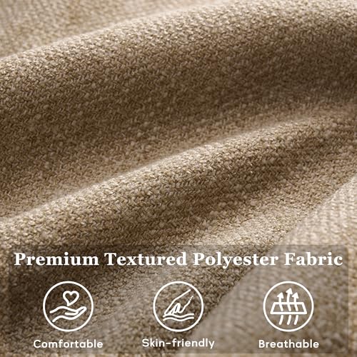 Upholstered Accent Chair, French Country Side Chair (1, Light Brown) | with Tufted Backrest, Thick Padded Seat and Solid Wood Legs for Bedroom, Living Room, Vanity & Reading Nook - color: Light Brown