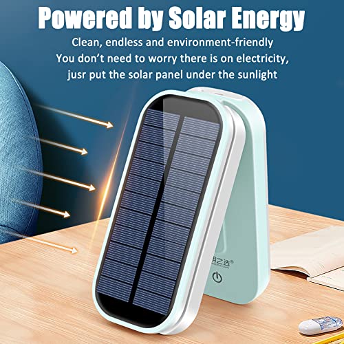 keeda Solar Foldable Desk Lamp, Portable Dimmable LED Reading Lamp with Solar & USB Charging Port for Student Bedside Night Light Cordless Table lamp for Office, Bedroom, Travel, Emergency (Pink) - color: Pink
