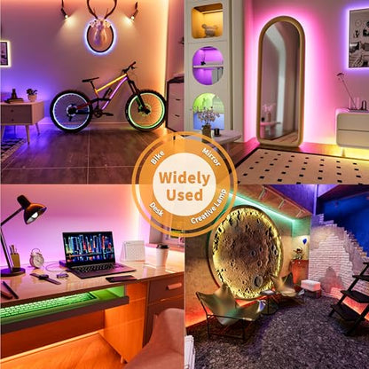 PAUTIX 5V USB RGB COB LED Strip Light 4.92ft/1.5m Color Changing Strip Lights,TV Backlight Multicolor Flexible Under Cabinet Tape Lights with Bluetooth Control for Bedroom,Kitchen,Home DIY Lighting - color: RGB (Red, Green, Blue)