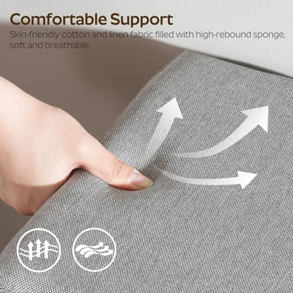 Shoe Storage Bench with Cushion, Entryway Bench, Shoe Rack with Padded Seat and 6 Oxford Compartments, for Closet, Bedroom, Entryway, Black and Gray HX01BK