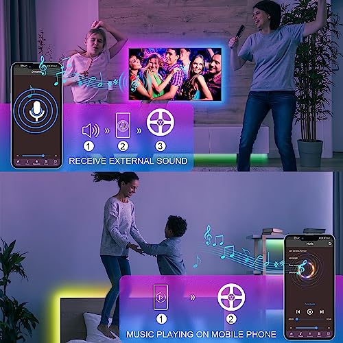 300ft Outdoor Led Strip Lights Waterproof, Trimmable Led Strip Lights Music Sync, RGB IP65 Waterproof Outside Led Lights Strip With Remote & App, Exterior Led Rope Light Waterproof For Pool Roof Yard - style: A3-300ft outdoor use-(2 rolls of 150ft)