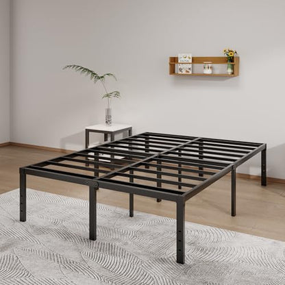 LUMUNANCE Metal Bed Frame King Size - 18 Inch Heavy-Duty King Platform Bed Frame No Box Spring Needed, Easy Assembly, Noise-Free, Sturdy Mattress Foundation, Underbed Storage Space - size: King, style: 18 Inch
