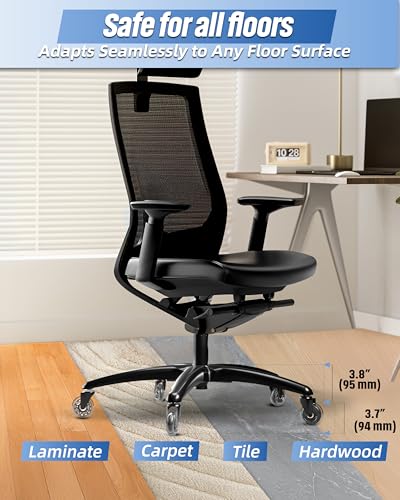 28" Heavy-Duty Office Chair Base Replacement with Wheels (Set of 5), Metal Base with Casters, Total Height: 7.5" (18.9 cm), Compatible with 2" Gas Cylinder - color: Style A-Bundle