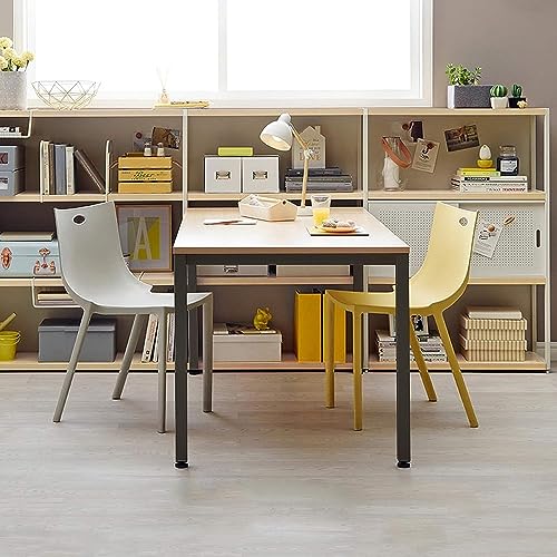 Need Small Computer Desk for Home Office 31.5 Inch Gaming Desk Teak | Black Frame Sturdy and Heavy Duty Writing Desk for Small Spaces, Sturdy Writing Table for Home Office or Study Breakroom - color: Teak & Black Frame, size: 31.5x23.6 inch