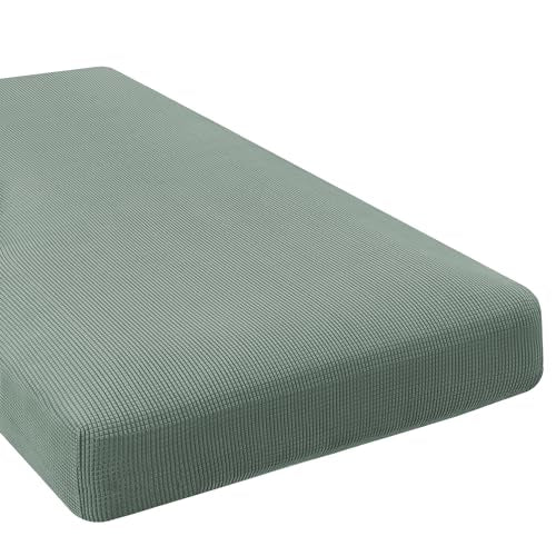 H.VERSAILTEX Super Stretch Individual Chaise Cover Sectional Couch Covers for L Shaped Sofa Both Left/Right Featuring Thick Jacquard Textured Twill Fabric (1 Piece Chaise Cover, Sage) - color: Sage, size: Chaise Cover