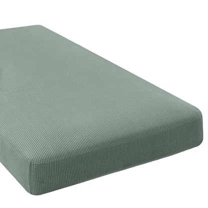 H.VERSAILTEX Super Stretch Individual Chaise Cover Sectional Couch Covers for L Shaped Sofa Both Left/Right Featuring Thick Jacquard Textured Twill Fabric (1 Piece Chaise Cover, Sage) - color: Sage, size: Chaise Cover