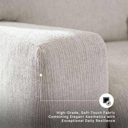Signature Design by Ashley Aviemore Rocker Recliner, Stone | 3-position manual recline, Heavy-duty metal seat box, Soft chenille upholstery, Spacious 34 in living room chair - color: Stone, style: Recliner