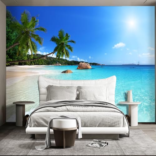Beach wall murals Peel and Stick Wallpaper for Bedroom Living Room - 85"x118" - color: W05, size: 85"x118"