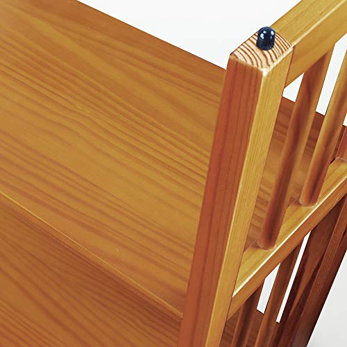 Casual Home 3-Shelf Folding Stackable Bookcase (27.5" Wide)-Honey Oak - color: Honey Oak, size: 3-Shelf Stackable