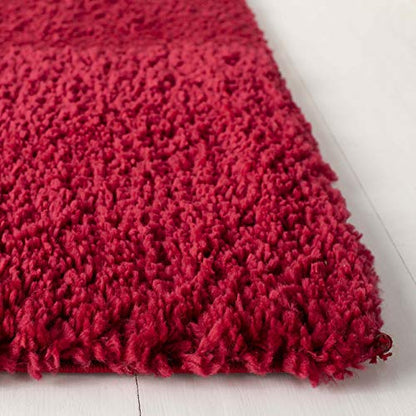 SAFAVIEH August Shag Collection Accent Rug - 2'3" x 4', Red, Solid Design, Non-Shedding & Easy Care, 1.2-inch Thick Ideal for High Traffic Areas in Entryway, Living Room, Bedroom (AUG900Q) - color: Red, size: 2'3" x 4' (Rectangular)
