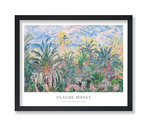 Poster Master Botanical Poster - Claude Monet Print - Palm Trees at Bordighera, Blue & Pink Sky, Abstract, Aesthetic - 8x10 UNFRAMED Wall Art - Gift for Artist, Friend - Wall Decor for Home, Office - color: Style-11, size: 8"L x 10"W