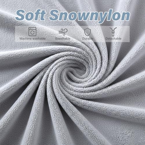 Convertible Folding Sofa Bed Mattress with Pillow & Side Pocket, Plush Fabric Floor Mattress Couch Bed, Washable Cover, Twin Size, White Gray - color: Plush White Gray, size: Twin Size