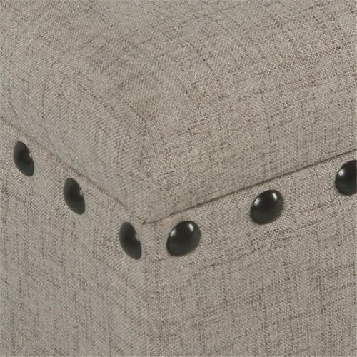 HomePop 42" Storage Bench with Nailhead Trim - Tan - color: Tan