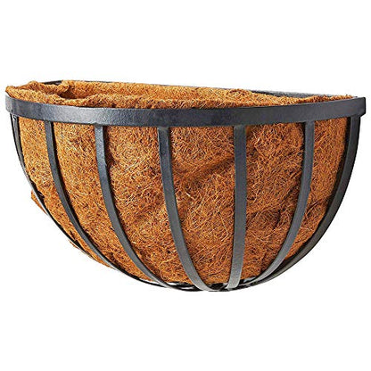Arcadia Garden Products 1527 Half Round Circle Wall Mounted Planters with Coco Liner 16"