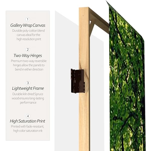 Red Lantern Double Sided Path of Life Canvas Folding Screen, 6 Foot - 6 Panel - size: 6 Foot - 6 Panel