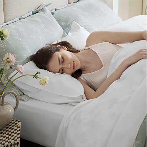 Bedsure PureWoven 100% Rayon Derived from Bamboo, Twin Bed Sheets, 3 Pieces | Cooling Sheets for Hot Sleepers, Breathable & Silky Soft, 16" Deep Pocket, Hotel Luxury Bedding, White - color: 02 - White, size: Twin