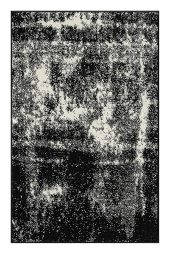 Keen Home Design Throw Rugs - 24"x36" Non-Shedding, Thick Pile Abstract Rugs for Kitchen, Living Room, Bedroom, Dining Room, Entryway - Size: 2' x 3', Abstract Black - color: Abstract Black, size: 2' x 3' (Rectangular)