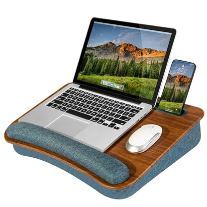 LAPGEAR Portable Laptop Lap Desk – Espresso Woodgrain, Fits 15.6" Laptops - color: Espresso Woodgrain