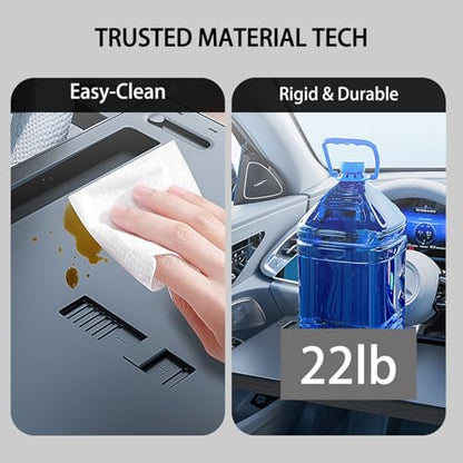 Steering Wheel Tray, Car Food Tray, Car Desk for Laptop, Multipurpose Car Table for Eating & Work, Adjustable Car Tray with Drawer and Anti-Slip Protective Adhesive - size: Steering Wheel Tray