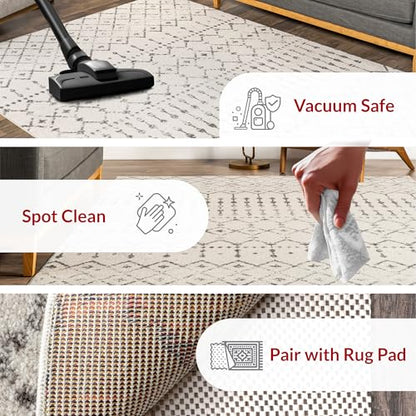 nuLOOM Blythe Grey Trellis Power Loomed Runner Rug, 2' x 6' - color: Blythe Grey, size: 2' x 6' (Rectangular)
