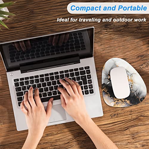 Rimilak Small Mouse Pad 6 x 7 Inch, Irregular Mini Mouse Pad with Non-Slip Rubber Base, Waterproof Compact Mouse Mat for Laptop Computer Wireless Mouse Keyboard Home Office Travel, Gray Marble - color: Gray Gradient Marble, size: 7L x 6W inches