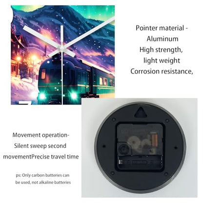 XNM Glass Battery Operated Wall Clock 12 Inch | Teal Office Living Room Kitchen Wall Clock Analog Modern Round Silent Wall Clock Non Ticking - color: Teal 9, size: 12 Inch