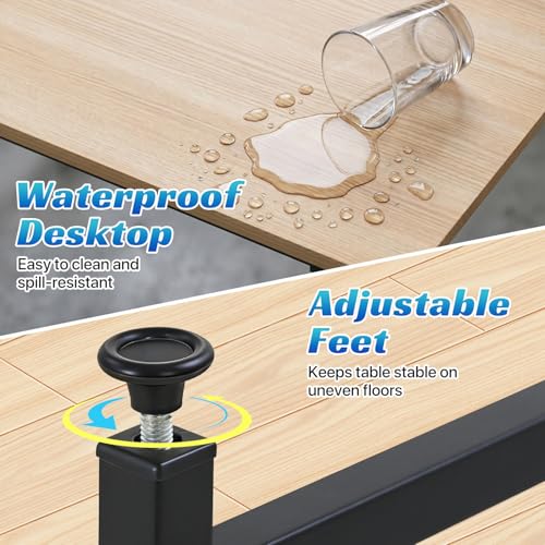 47 inch Computer Desk Modern Writing Desk, Simple Study Table, Industrial Office Desk, Sturdy Laptop Table for Home Office, Nature - color: Nature, size: 47 inch
