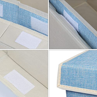 Large Toy Box Chest Storage with Flip-Top Lid, Kids Toy Storage Bin Boxes | Toy Chest with Rivets Handles for Kids, Boys, Girls, Nursery, Playroom, Living Room, Bedroom, 25"x 13" x 16" (Linen Blue) - color: Large Blue