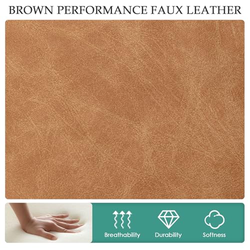 Home Accent Chair Mid Century Modern Accent Chair with Wood Frame, Faux Leather Upholstered Armchair, Reading Chair, for Living Room, Bedroom,Office,Comfy Guest Waiting Room Chairs Brown - color: Brown, size: Faux Leather