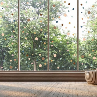 TaoBary 15 Sheet 300 Pcs Irregular Polka Dot Boho Wall Decals,Boho Color | Removable Modern Vinyl Boho Wall Stickers Terrazzo Pattern for Playroom Bedroom - color: Boho Color