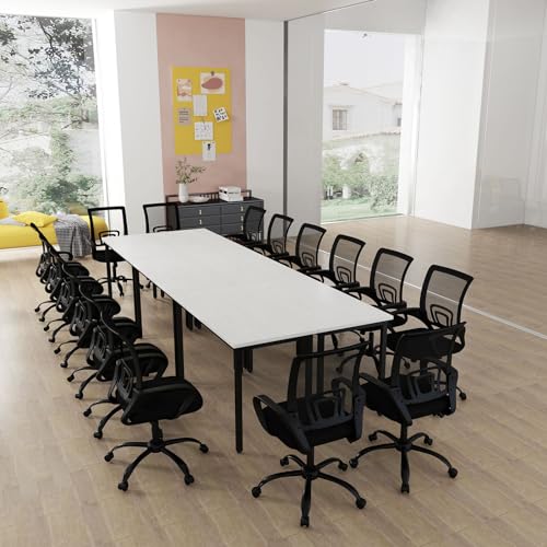 Bonzy Home Ergonomic Office Chairs Set of 4, Swivel Rolling Conference Room Chair, Mesh Computer Desk Chairs with Lumbar Support and Wheel, 4 Pack - size: 4 Pack