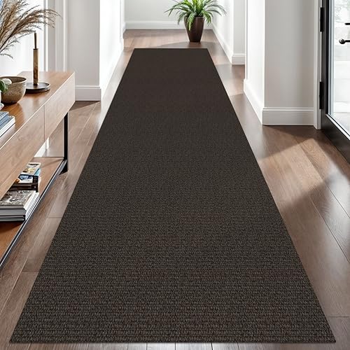 Washable Runner Rug, Non Slip Hall Runner, 3x10 Ft, Taupe/Coffee | Washable Braided Runner Carpet, Non Slip Rubber Dot Backed, For Hallway, Kitchen, Entryway, Bedroom, Laundry Room, Foyer - color: Taupe/Coffee, size: 3' x 10' (Rectangular)