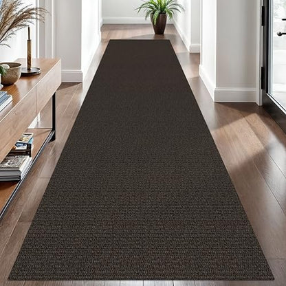Washable Runner Rug, Non Slip Hall Runner, 3x10 Ft, Taupe/Coffee | Washable Braided Runner Carpet, Non Slip Rubber Dot Backed, For Hallway, Kitchen, Entryway, Bedroom, Laundry Room, Foyer - color: Taupe/Coffee, size: 3' x 10' (Rectangular)