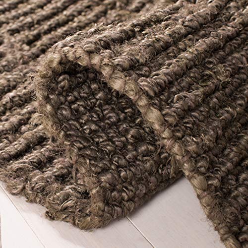 SAFAVIEH Area Rug 2x3 - Natural Fiber Collection - Brown, Handmade Jute, Farmhouse Style, Chunky Textured Thick Pile (NF447D) - color: Brown, size: 2' x 3' (Rectangular)