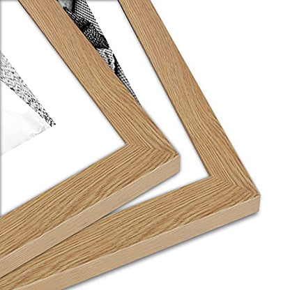 Americanflat Set of 7 Picture Frames with Shatter-Resistant Glass - Gallery Wall Frame Set with One 11x14, Two 8x10 and Four 5x7 Frames - Signature Collection - Dark Oak | Includes one 11x14, two 8x10 and four 5x7, shatter-resistant glass, hanging hardwar