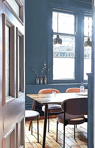 236''x17.7'' Blue Peel and Stick Wallpaper Contact Paper Modern Self Adhesive Wall Paper Removable Renter Friendly Textured Solid Color Shelf Cabinet Vinyl Roll (236''x17.7'',Blue Grey) - color: Blue Grey, size: 17.7" x 236"