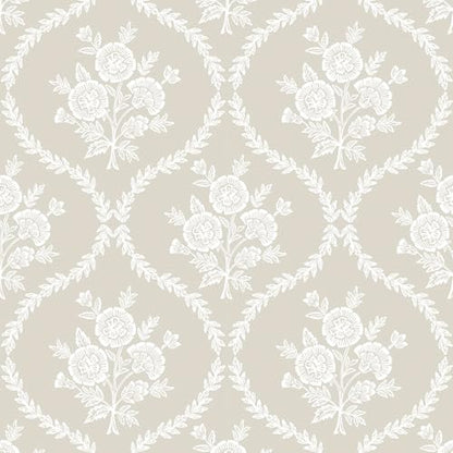 TACHIO Floral Peel and Stick Wallpaper French Country Contact Paper 17.5" x 118" Waterproof Self Adhesive Wall Paper for Bedroom Living Room & Accent Walls Vinyl Removable Renter Friendly - size: 17.5" x 118"
