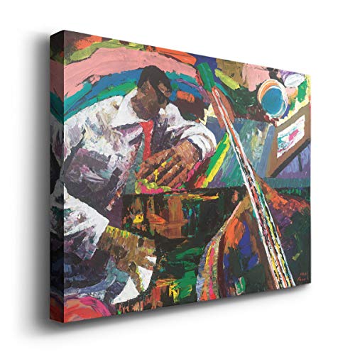 Renditions Gallery Canvas Wall Art Paintings & Prints Modern Decorations Vibrant Artist Gig Abstract Glam Colorful American Artwork for Bedroom Dining Room Office Kitchen - 8"x12" LT10 - color: After the Gig, size: 12"L x 8"W