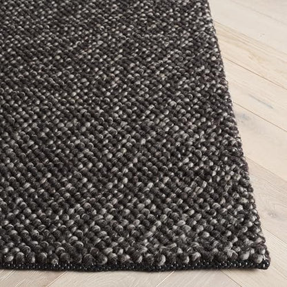 SAFAVIEH Natura Runner Rug 2'3"x7', Wool Knotted Black & Grey NAT425Z - color: Black/Grey, size: 2'3" x 7' (Runner)