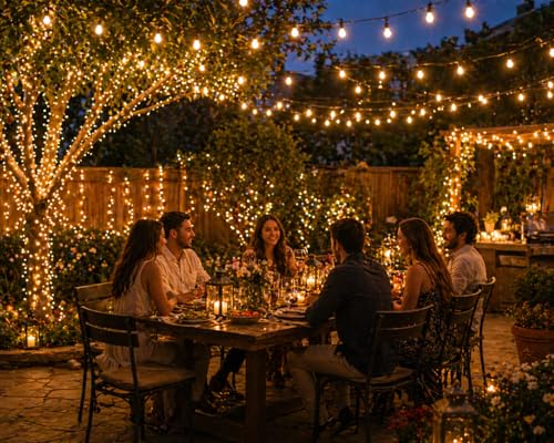 Christmas Hook™ 150 LED Fairy Lights, 50FT Warm White Copper Wire Lights, Battery Operated Fairy String Lights with Timer (6Hr/18Hr), Indoor Outdoor Fairy Lights for Room, Wedding, Mason Jar Decor
