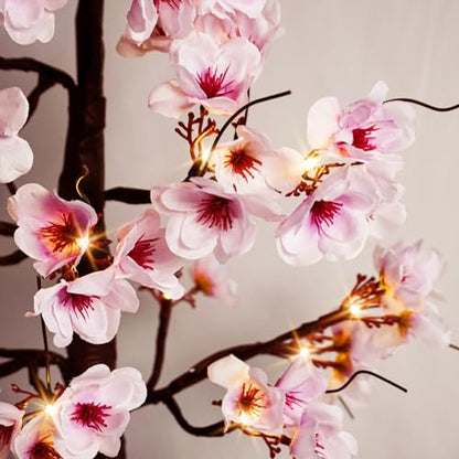 Cherry Blossom Tree, 6FT 96 Fairy Lights Artificial Lighted Tree for Home Inside Outdoor Spring Wedding Party Festival Decor, Warm White - size: 6FT