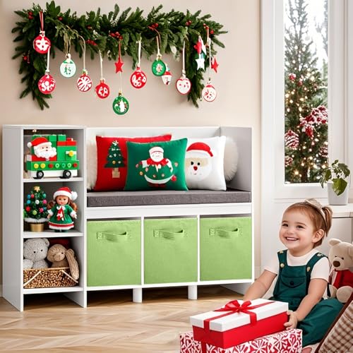 ShellKingdom Storage Bins, Foldable Fabric Storage Cube And Cloth Organizer | Storage Drawer For Closet And Toys, 13 X 13 X 13 INCH, 6 Pack (Green) - color: Green, size: 6 (13inch)