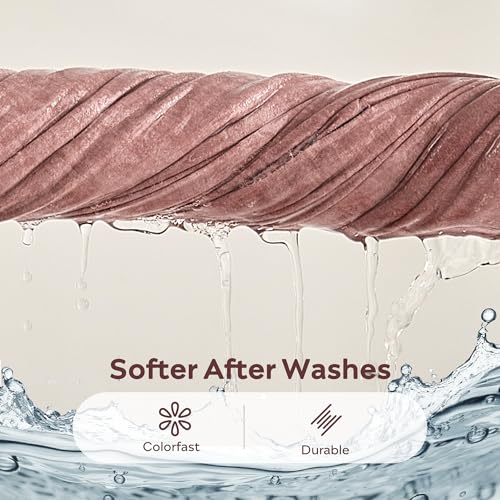 JELLYMONI 100% Washed Cotton Darker Rose Duvet Cover Queen, Linen-Like | OEKO-TEX Certified, Soft, Breathable Percale Bedding with Natural Wrinkle Texture, Button Closure, 3-Piece Set, 90"x90" - color: 01- Darker Rose, size: Queen(90"×90")