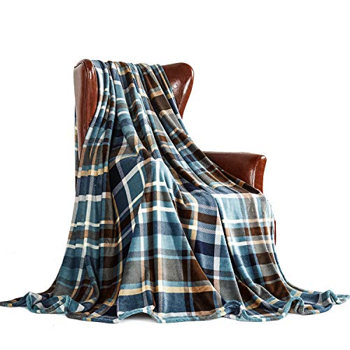 MERRYLIFE Throw Blanket Plaid Sherpa | Ultra-Plush Soft Colorful Oversized | Decorative Couch Travel Blanket | King Size(90" 102", Greenland) - color: Greenland, size: 90"102"