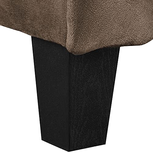 Studio Living Harrington 80.3" Sofa, Transitional Modern, Pocket Coil Comfort, Easy Assembly, Microfiber Fabric, Brown - color: Brown, size: Sofa