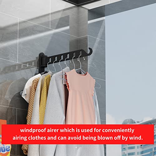 JOOM Laundry Drying Rack Wall Mounted Clothes Drying Rack Clothes Hanger Grey 2 Pack - color: Gray, size: two pack
